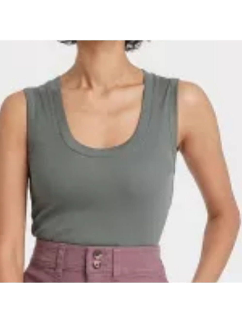 NWT  3 Women  Universal Thread Slim Fit Tank Top Size XL Color Grey